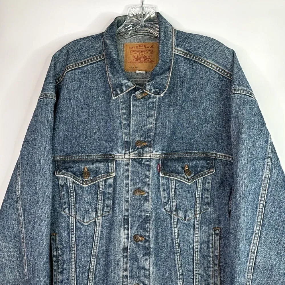 Levi Strauss 70507 4890 Denim Trucker Rancher Jacket Large